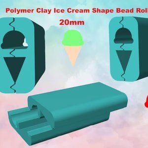 Polymer Clay ICE CREAM Shape Bead Roller
